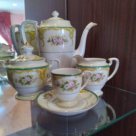 Noritake Morimura 14 pc Espresso Demitasse Set 1930’s - Picture 5 of 11